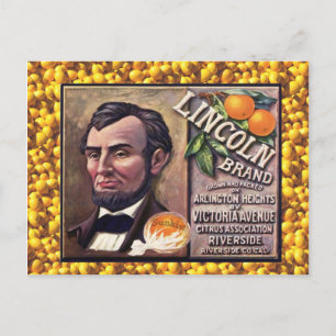 Cartão Postal Publicidade Antiga, Laranjas Marca Lincoln