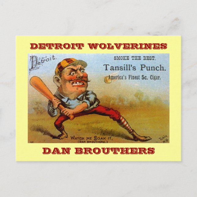 CARTÃO POSTAL PUBLICIDADE CIGAR DE TANSILL POSTCARD VNTG BASEBAL (Frente)