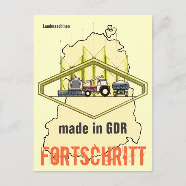 Cartão Postal Publicidade DDR Landtechnik (Frente)