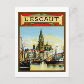 Cartão Postal Publicidade de exibição de porta Vintage Antwerp