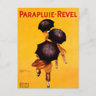 Cartão Postal Publicidade de Guarda-Chuva Revel de Leonetto Capp