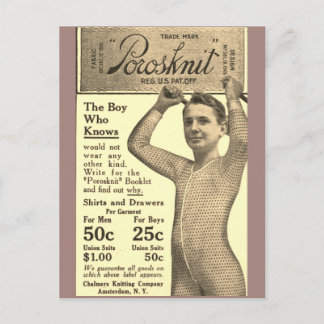 Cartão Postal Publicidade de Roupas Íntimas Retrô