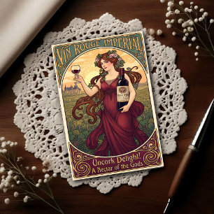 Cartão Postal Publicidade de Vinho Vintage Vin Rouge Impérial de