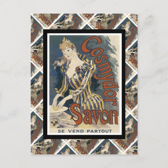 Cartão Postal Publicidade venosa, sabão francês (Frente)