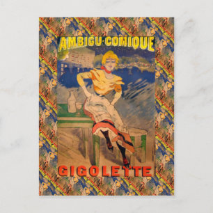 Cartão Postal Publicidade Vintage, Ambigu Comique, Gigolette