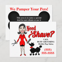 Cartão postal publicitário de embelezamento de ani