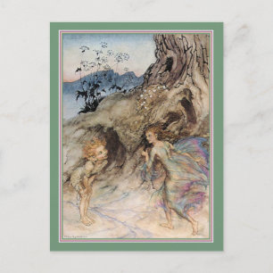 Cartão Postal Puck e uma Fada