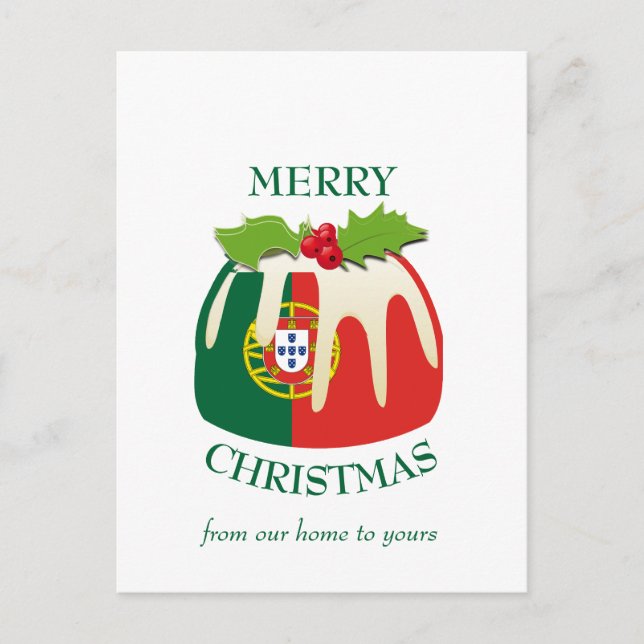 Cartão Postal Pudim Festivo com Natal de PORTUGAL (Frente)