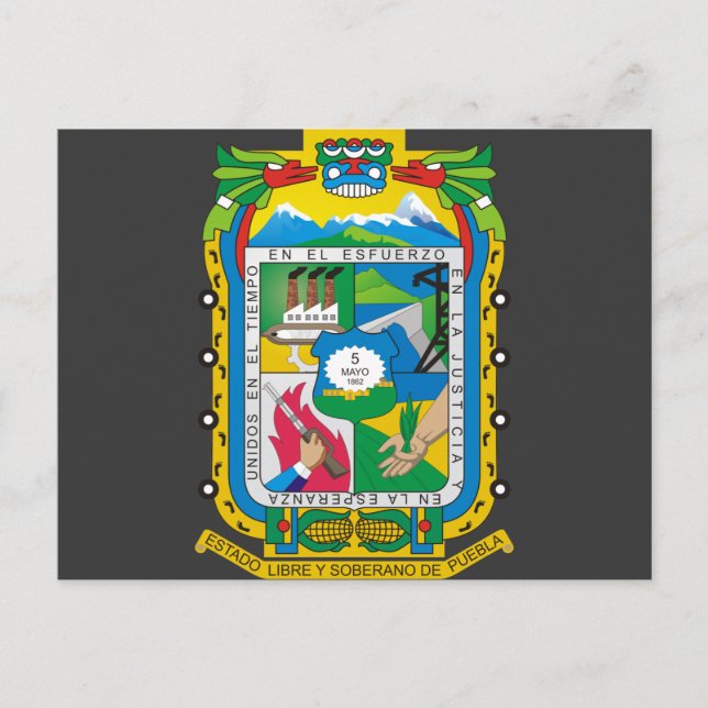 Cartão Postal Puebla, México (Frente)