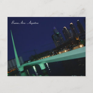 Cartão Postal Puente de la Mujer, Buenos Aires, Argentina