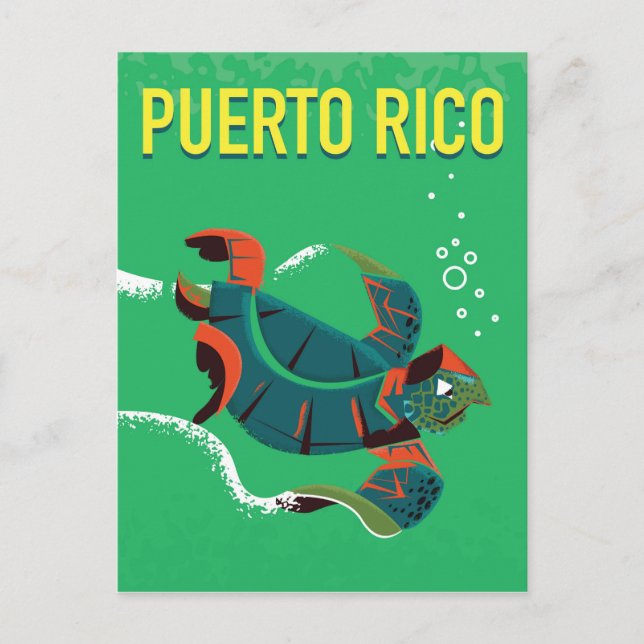 Cartão Postal puerto rico viagens vintage (Frente)