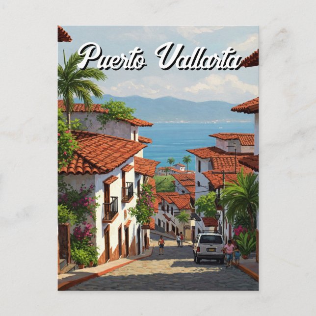 Cartão Postal Puerto Vallarta Jalisco Viagem do México (Frente)