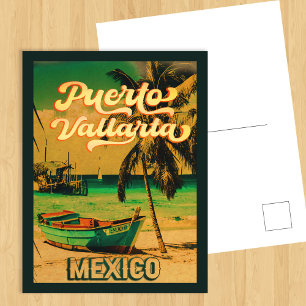 Cartão Postal Puerto Vallarta Mexico Vintage Souvenirs 60s