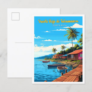 Cartão Postal Puerto Viejo de Talamanca Costa Rica Art Viagem
