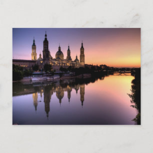 Cartão Postal Puesta de sol sobre el Ebro