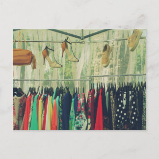 Cartão Postal Puesto de ropa