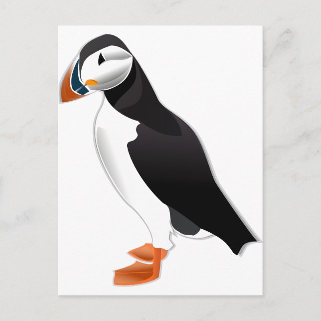 Cartão Postal Puffin Atlântico (Frente)