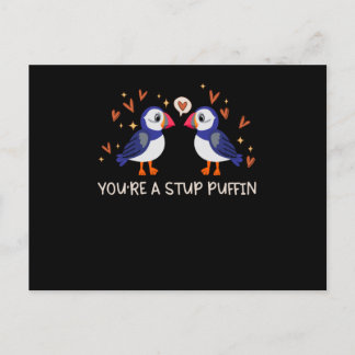 Cartão Postal Puffin Hearts Puffins Adoram Aves