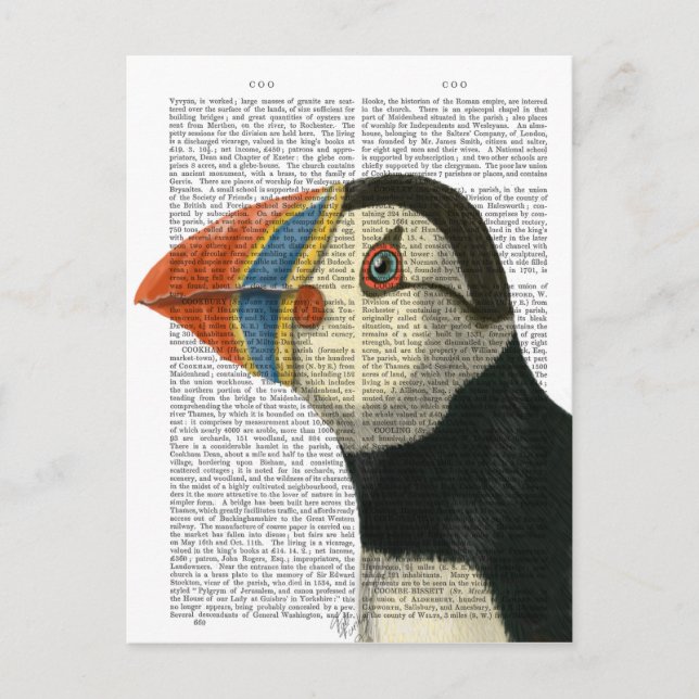 Cartão Postal Puffin Retrait (Frente)