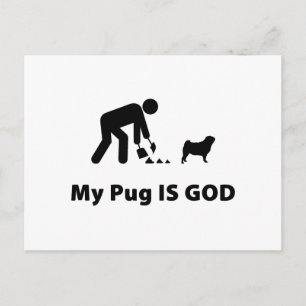 Cartão Postal Pug