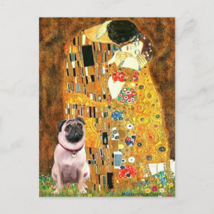 Cartão Postal Pug 1 - O Beijo