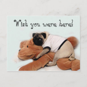 Cartão Postal Pug Blues