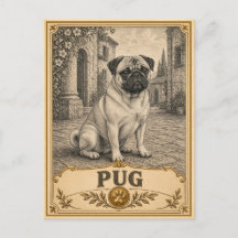 Pug, Cachorro de Herança Vintage