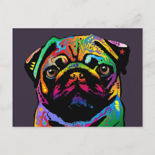 Cartão Postal Pug Dog