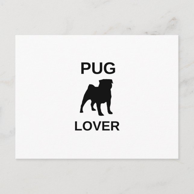 Cartão Postal pug lover (Frente)
