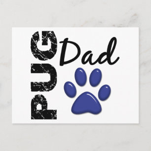 Cartão Postal Pug Pai 2