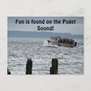 Cartão Postal Puget Sound Crab Boat Seattle Washington