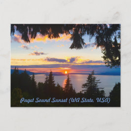 Cartão postal Puget Sound Sunset