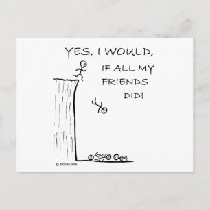 Cartão Postal Pular Um Cliff