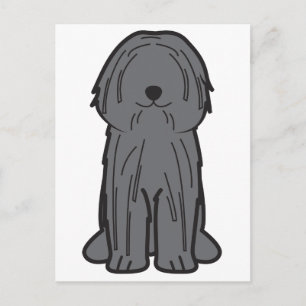 Cartão Postal Puli Dog Cartoon