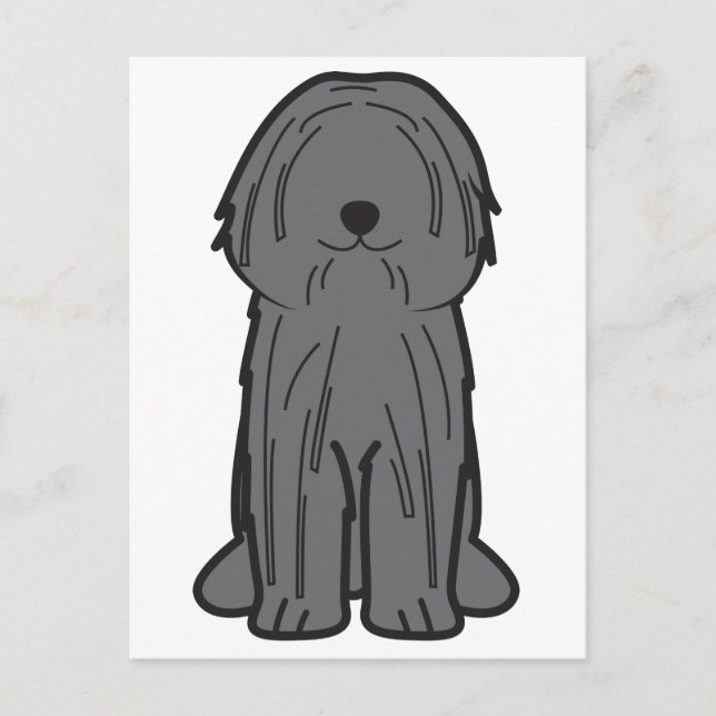 Cartão Postal Puli Dog Cartoon (Frente)