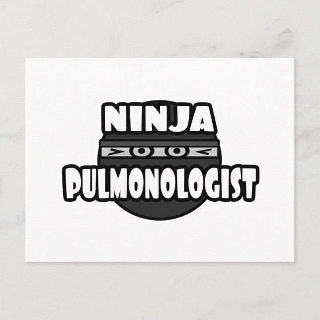 Cartão Postal Pulmonólogo Ninja (Frente)