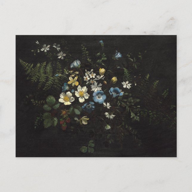 Cartão Postal Pulverização de Flores e Ferns por Titian Ramsay P (Frente)