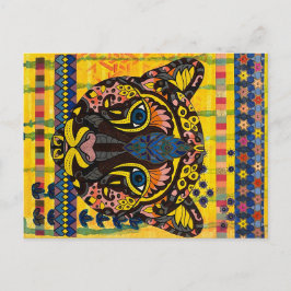 Cartão Postal Pum na placa de Posto amarela brilhante