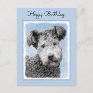 Cartão Postal Pumi Painting - Bela Arte Cachorra Original