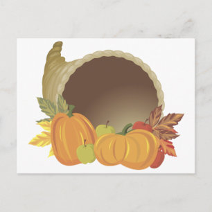 Cartão Postal Pumpkin Cornucopia