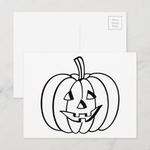 Cartão Postal Pumpkin De Jack O-Lanterna De Halloween