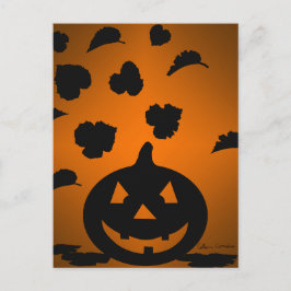 Cartão Postal Pumpkin e deixa a silhueta