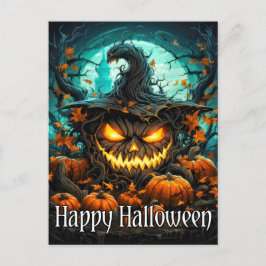 Cartão Postal Pumpkin Feliz das Bruxas Feliz