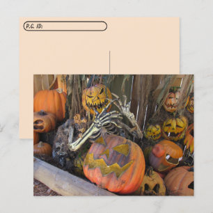Cartão postal - Pumpkin Ghoul Halloween