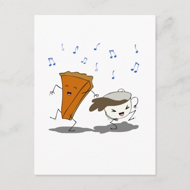 Cartão Postal Pumpkin Latte Dance (Frente)