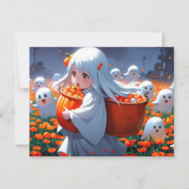 Cartão Postal Pumpkin Patch Fright