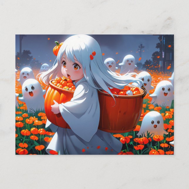 Cartão Postal Pumpkin Patch Fright (Frente)