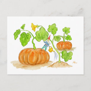 Cartão postal Pumpkin Patch Gnomo