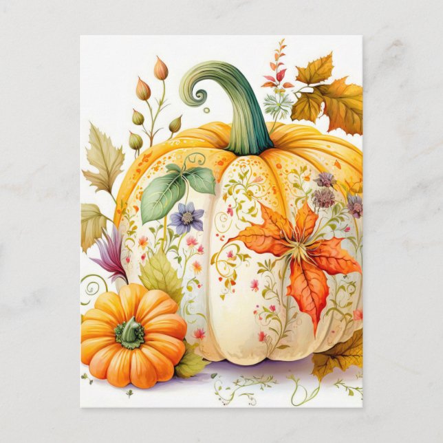 Cartão Postal Pumpkin Recheado Fresosamente (Frente)