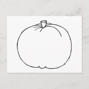 Cartão Postal Pumpkin Sketch